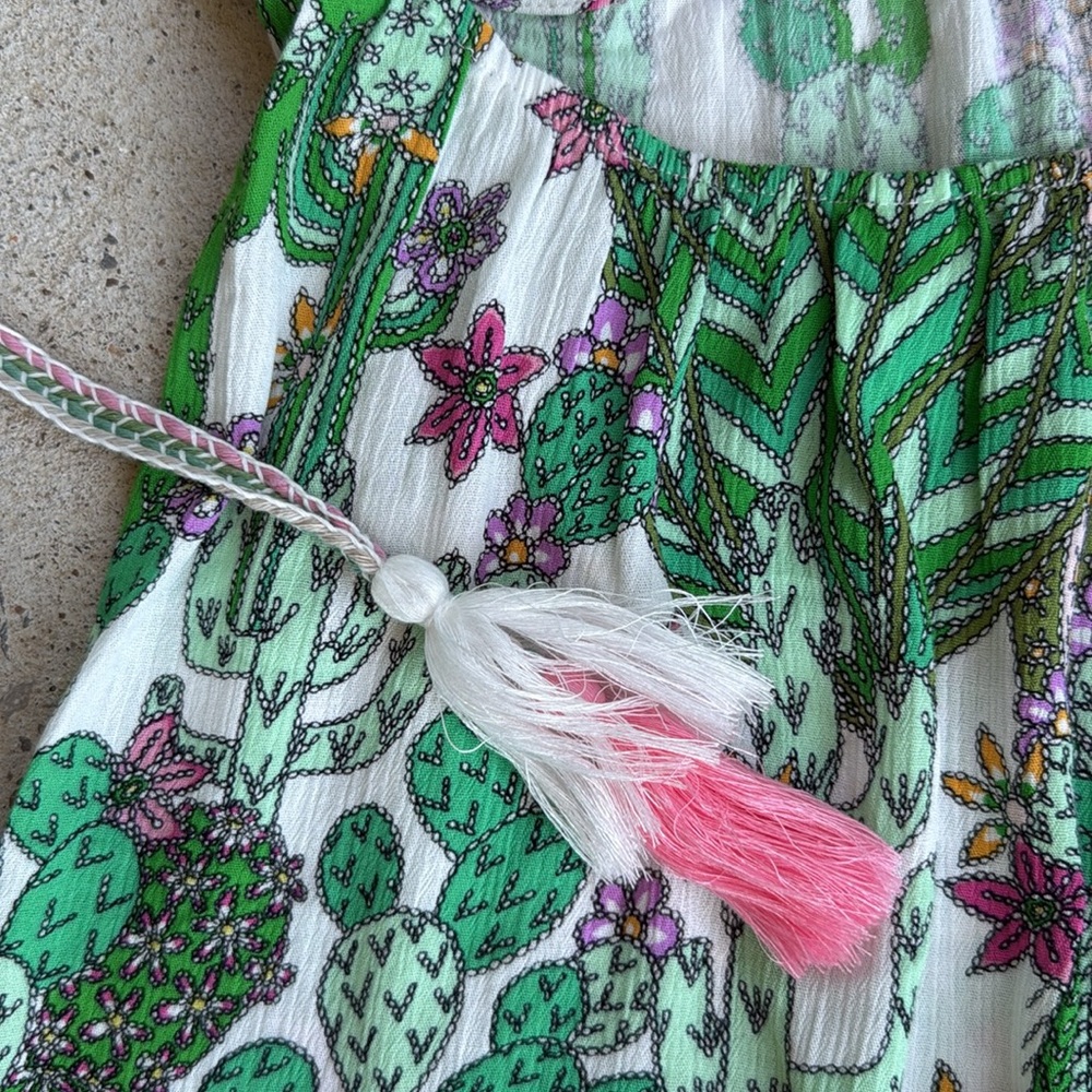 Trina Turk Cacti Cut-Out Dress with Tasseled Ties Size Medium - Picture 10 of 12